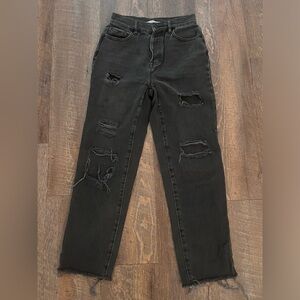 Pacsun black high rise straight jeans size 24